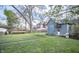 Large, well-maintained backyard offers room for outdoor dining and recreation at 1542 Maple Ave, Noblesville, IN 46060
