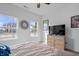 Bright bedroom with large windows, neutral walls and flooring, and modern decor at 16566 Branham Dr, Fishers, IN 46040