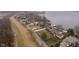 Aerial perspective of the waterfront community, highlighting its lake access and residential charm at 2005 Dakota Dr, Noblesville, IN 46062