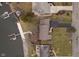 Birds-eye view of the property, showing the house, landscaping, private dock, and lake access at 2005 Dakota Dr, Noblesville, IN 46062