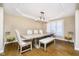 Elegant dining room with a large table, seating for six, and hardwood floors at 2005 Dakota Dr, Noblesville, IN 46062
