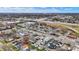 Aerial view showing the neighborhood with easy highway access, offering convenience at 2023 Shelby St, Indianapolis, IN 46203