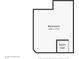 Layout of the basement, revealing the dimensions and stairs for access at 2023 Shelby St, Indianapolis, IN 46203