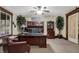 Dedicated office space featuring built-in shelving and a classic desk setup at 2023 Shelby St, Indianapolis, IN 46203