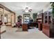 Spacious office space with custom built-in desk and shelves, creating a professional and organized workspace at 2023 Shelby St, Indianapolis, IN 46203