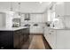 Stylish kitchen with a large center island, stainless steel appliances, and white subway tile backsplash at 2352 N College Ave, Indianapolis, IN 46205
