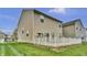 Spacious backyard with a white fenced deck offers a relaxing outdoor retreat at 2468 Shadow Bend Dr, Columbus, IN 47201