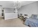 Second floor bonus room with bed and desk at 2468 Shadow Bend Dr, Columbus, IN 47201