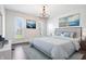 Serene main bedroom featuring hardwood floors and soft, natural light from two windows at 2748 Carrollton Ave, Indianapolis, IN 46205