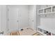 Mudroom featuring built-in storage cubbies and a convenient bench seat at 3240 Wildlife Trl, Zionsville, IN 46077