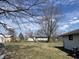 Spacious backyard with bare trees and a view of neighboring houses; great potential for outdoor activities and landscaping at 3314 Argyle Ct, Indianapolis, IN 46226