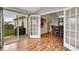 The dining room featuring access to the backyard through a double french door at 714 Breakers Ln, Fortville, IN 46040