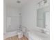 Full bathroom with a bathtub/shower combo, toilet, and vanity with sink at 1023 Grassy Br Dr, Indianapolis, IN 46239