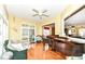 Bright sunroom with access to the outside patio at 10844 Fairwoods Dr, Fishers, IN 46037