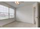 Bright bedroom with neutral carpet and walls, offering a blank canvas for decor at 12683 White Chapel Cir, Fishers, IN 46037