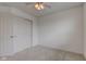 Neutral bedroom with a carpet and closet, offering opportunity to customize at 12683 White Chapel Cir, Fishers, IN 46037
