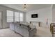 Comfortable living room with a gray sofa and modern decor at 12683 White Chapel Cir, Fishers, IN 46037