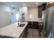 Modern kitchen with white marble countertops, stainless appliances, and spacious island at 1711 Ringgold Ave, Indianapolis, IN 46203