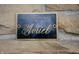 Elegant plaque stating 
