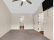 Bedroom with ceiling fan, TV and beige carpet at 250 W Tansey Crossing, Westfield, IN 46074