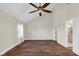 Spacious bedroom features vaulted ceilings, ceiling fan, wood floors, and lots of natural light at 250 W Tansey Crossing, Westfield, IN 46074