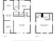 Two floor plans show the layout of the bedrooms, kitchen, dining, bath, and living spaces at 2909 Huntsville Rd, Pendleton, IN 46064