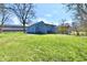 View of the home's backyard with nice grass and mature trees on a sunny day at 3142 N Euclid Ave, Indianapolis, IN 46218