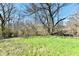 Level lot backyard with mature trees and partial fencing on a sunny day at 3142 N Euclid Ave, Indianapolis, IN 46218