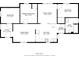 Detailed floor plan showcasing the layout of the bedrooms, kitchen, living room, and bath at 3142 N Euclid Ave, Indianapolis, IN 46218