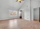 This bedroom has a ceiling fan, hardwood floors, and an attached closet at 317 Alden Way, Carmel, IN 46032