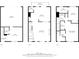 Three-story floor plans, highlighting the layout of each level, including all dimensions of rooms at 317 Alden Way, Carmel, IN 46032
