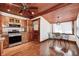 Charming kitchen features wood cabinets, stainless appliances, and an eat-in dining area at 331 W State St, Pendleton, IN 46064