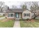 Charming tan-colored single-story home with a well-kept lawn and a vibrant blue front door at 631 E 86Th St, Indianapolis, IN 46240