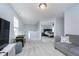Cozy loft area with comfortable seating and a view of the Primary bedroom, ideal for relaxation and entertainment at 726 Jefferson Park Dr, Pittsboro, IN 46167