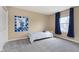 bedroom with blue curtains, carpet and window at 8228 Morel Dr, Indianapolis, IN 46256