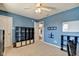 Spare bedroom with closet space and ceiling fan at 8316 S Swimming Hole Ln, Pendleton, IN 46064