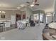 Open-concept living area showcasing views into the kitchen, dining room, and front entry at 834 Bristle Lake Dr, Brownsburg, IN 46112
