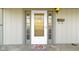 Detailed view of the front door, with mailbox and welcome mat, offering a warm greeting at 9464 Fordham St, Indianapolis, IN 46268