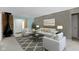Bright living room featuring a modern fireplace, stylish furniture, and contemporary decor at 9464 Fordham St, Indianapolis, IN 46268