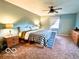 Bedroom with ceiling fan, carpet, and window with natural light at 11522 N 450 W, Alexandria, IN 46001