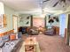 Cozy living room with an electric fireplace and comfortable seating arrangement at 11522 N 450 W, Alexandria, IN 46001