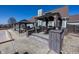 Backyard with a gazebo with dining and lounge areas at 1471 S Frog Pond Ct, Greenfield, IN 46140
