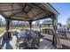 Gazebo with a grill and outdoor kitchen area at 1471 S Frog Pond Ct, Greenfield, IN 46140