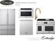 Kitchen with modern stainless steel appliances including refrigerator, oven, microwave, and dishwasher at 20598 Chatham Creek Dr, Westfield, IN 46074
