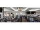 Upscale dining area featuring a bar with ample seating, elegant lighting, and a sophisticated ambiance at 20598 Chatham Creek Dr, Westfield, IN 46074