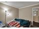 Bright bedroom featuring an American flag themed bedspread at 2180 Olympia Dr, Franklin, IN 46131