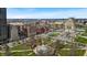 Breathtaking aerial view of the city skyline with clear skies, showcasing the monument and buildings at 350 N Meridian St # 610, Indianapolis, IN 46204