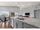 Spacious kitchen overlooking the dining and living areas, perfect for entertaining at 462 N Crystal Dr, Fortville, IN 46040