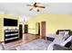 Open-concept living room showcasing hardwood floors, light-colored walls, and plenty of natural light at 4933 Ford St, Indianapolis, IN 46224