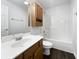 Full bathroom with a shower-tub combo and wood vanity at 603 Raintree Dr, Avon, IN 46123